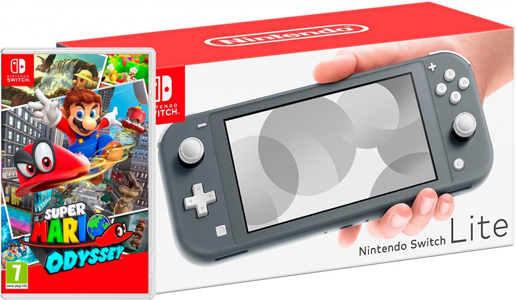 Nintendo Switch Lite Gray + Super Mario Odyssey