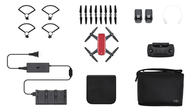 DJI Spark (Red) Fly More Combo