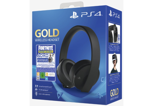 Sony GOLD PS4 Wireless Headset Black + Fornite