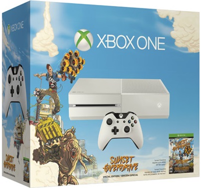 Microsoft Xbox One White (без Kinect 2) + Sunset Overdrive