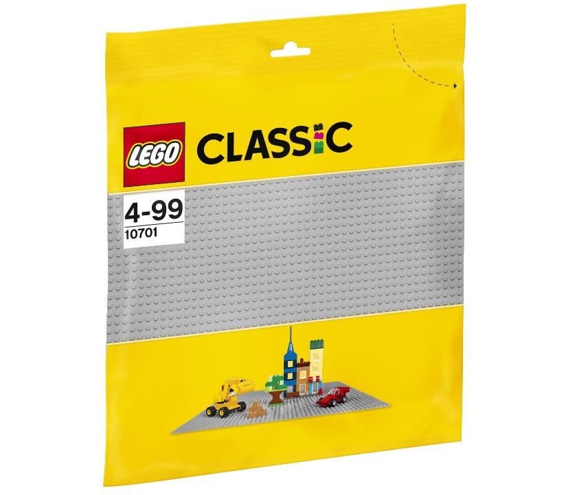 LEGO Classic Будівельна пластина сірого кольору (10701)