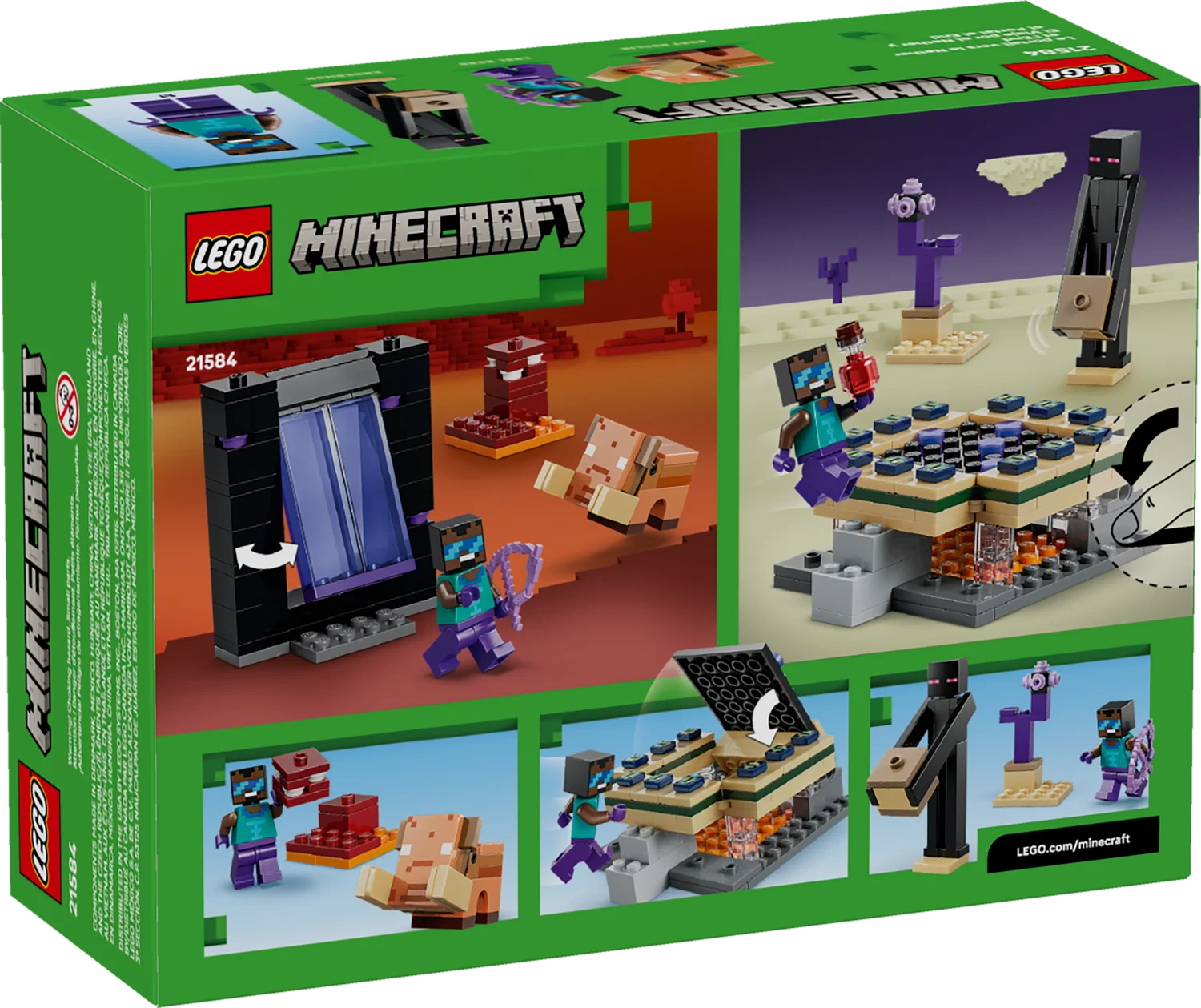 LEGO Minecraft Подорож до Нижнього світу та Порталу до Краю (21584)