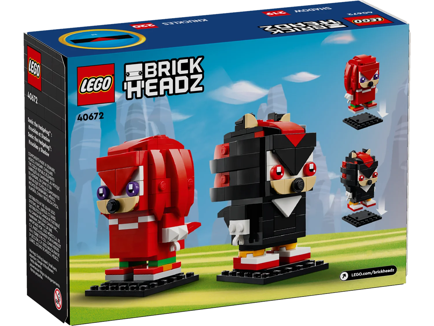 LEGO BrickHeadz Їжак Сонік: Наклз і Шедоу (40672)