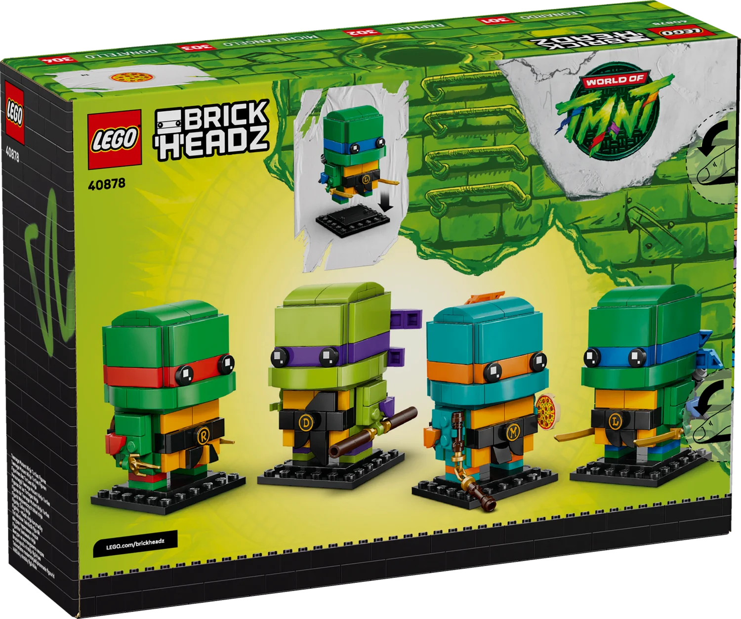 LEGO BrickHeadz Фігурки Черепашок-ніндзя (40878)