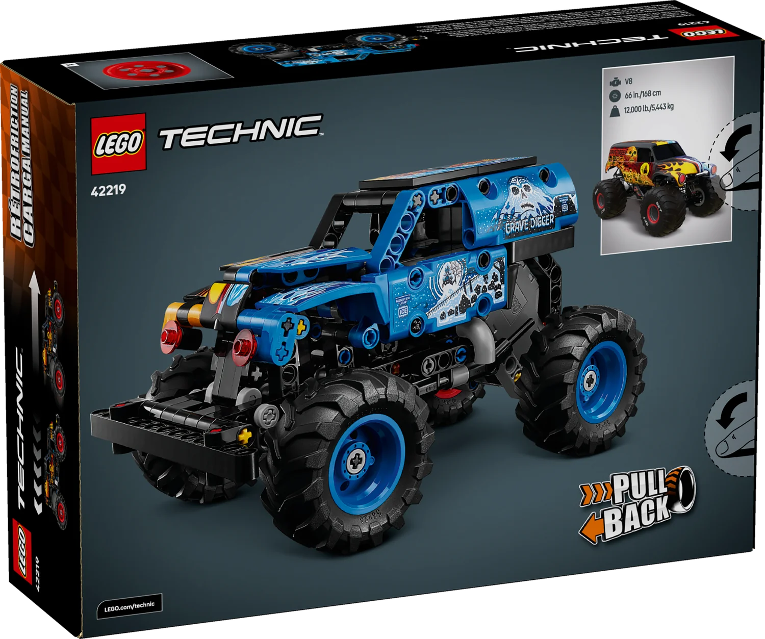 LEGO Technic Monster Jam™ Grave Digger™ Вогонь і лід (42219)