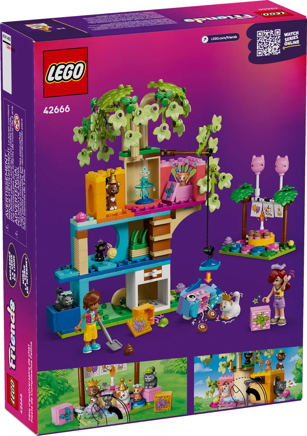 LEGO Friends День народження кота і будинок на дереві (42666)