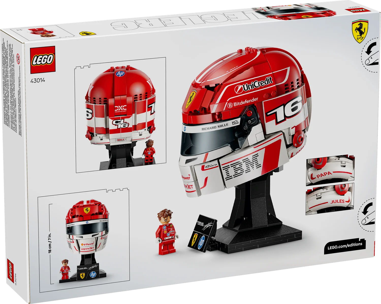 LEGO Editions Шолом Шарля Леклера з команди Scuderia Ferrari HP (43014)