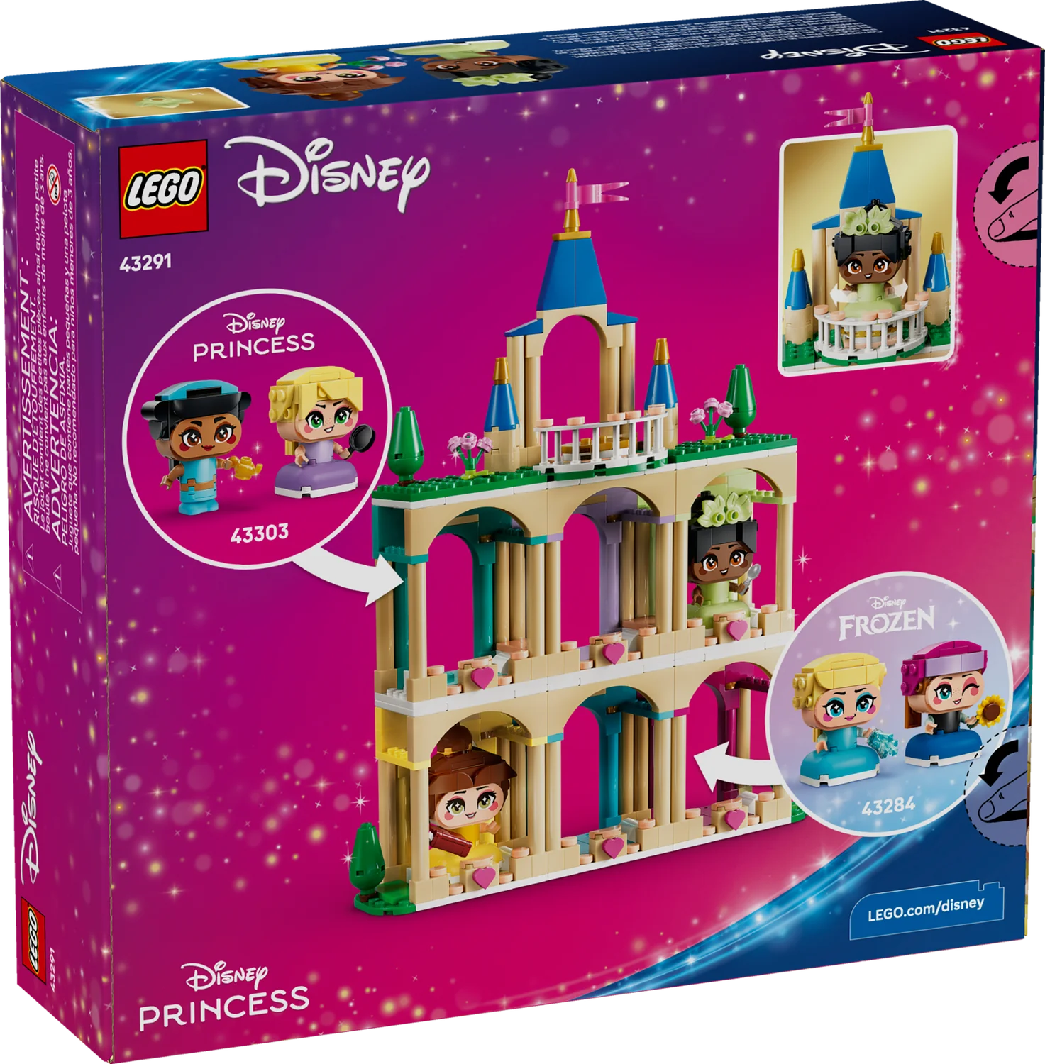 LEGO Disney Мініпринцеси Бель і Тіана з замком (43291)