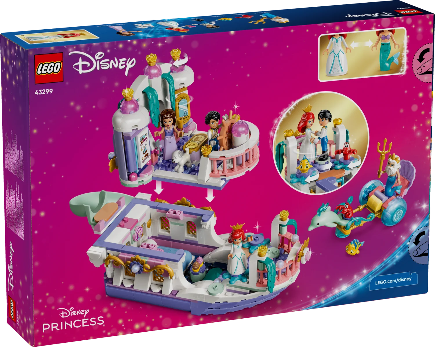 LEGO Disney Королівський весільний човен Аріель (43299)