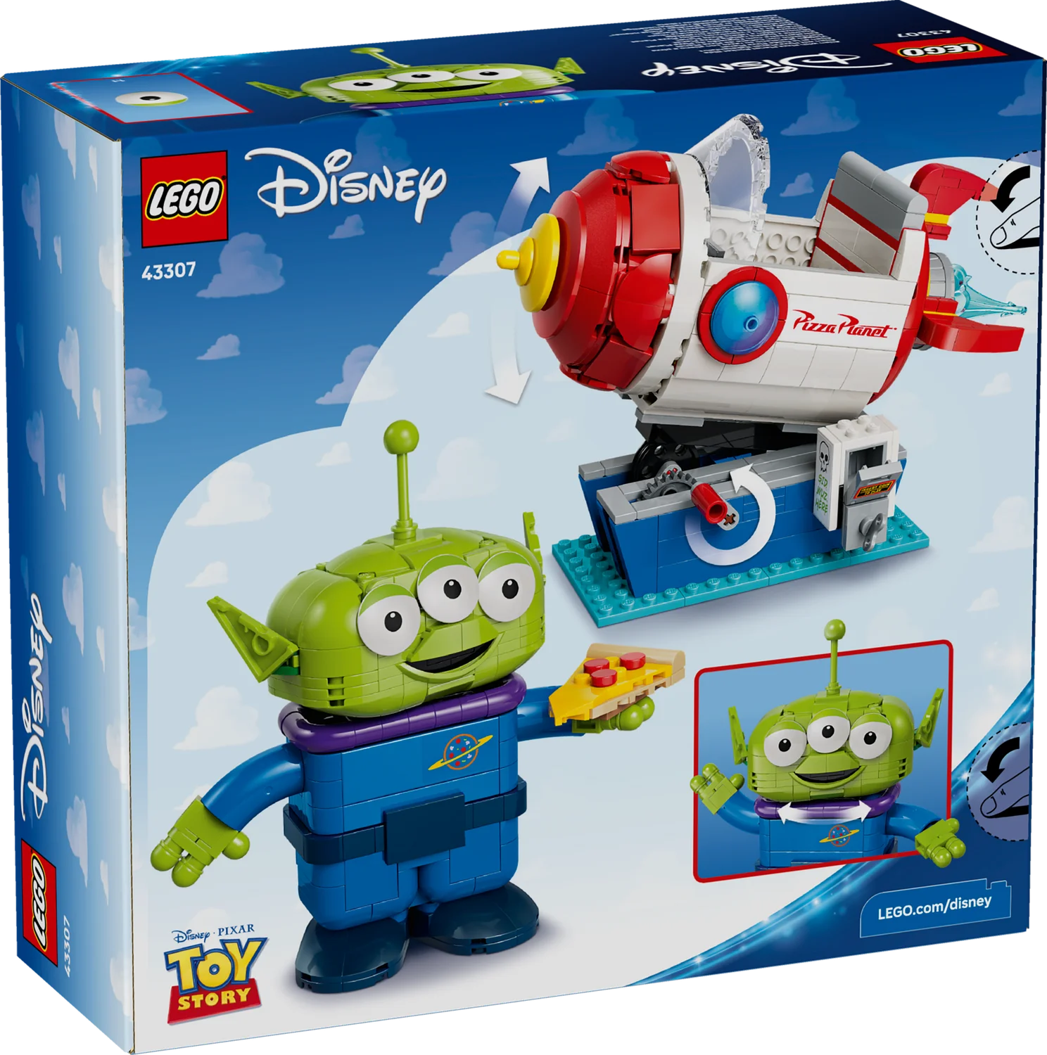 LEGO Disney Прибулець із ракетою «Планета піци» (43307)