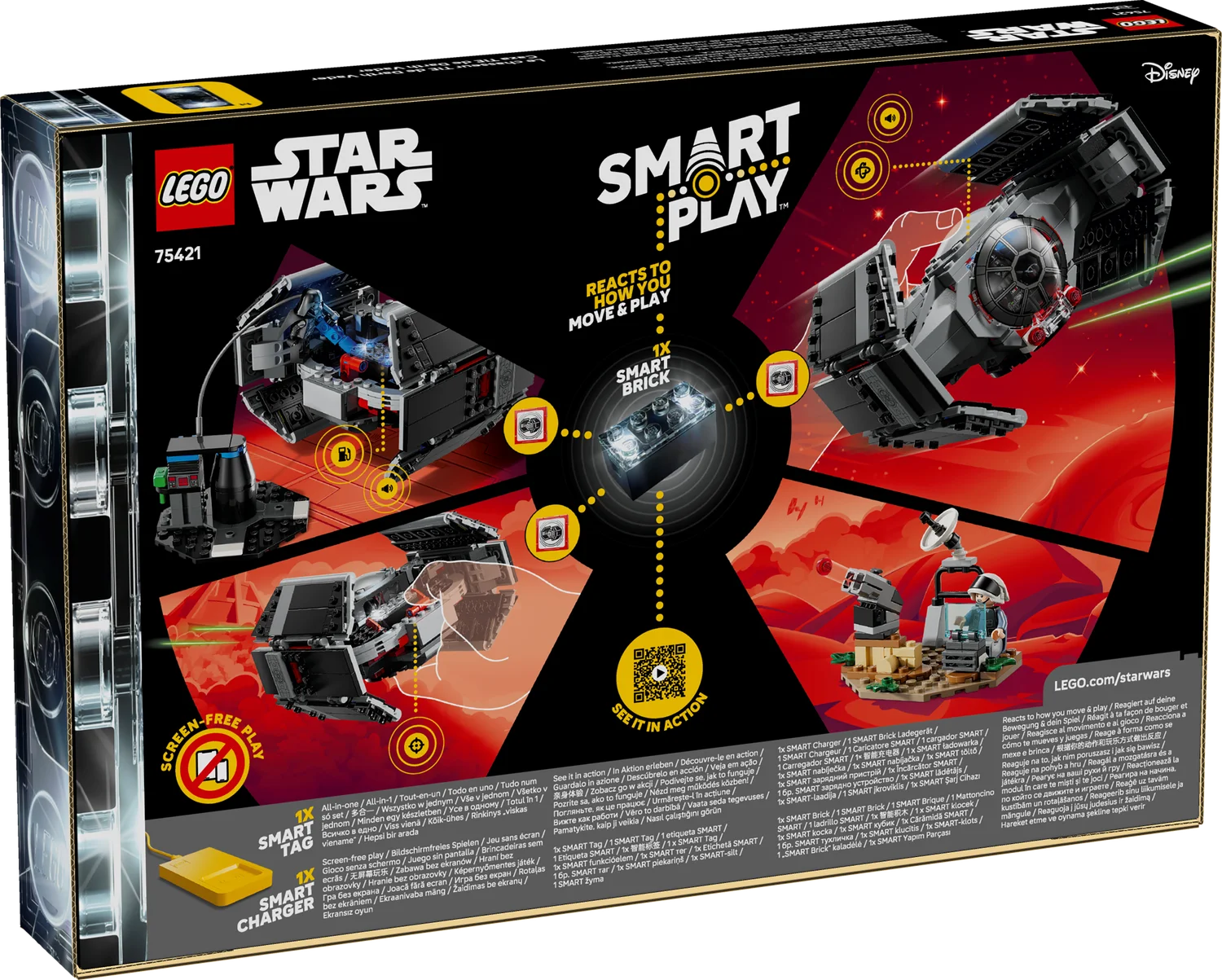 LEGO Star Wars SMART Play™: Винищувач TIE Дарта Вейдера (75421)