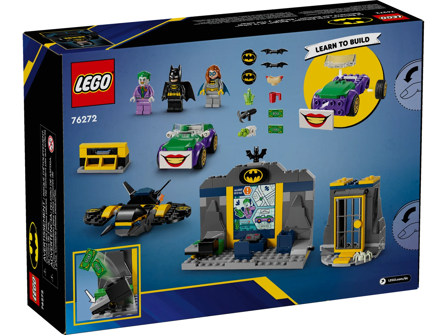 LEGO DC Печера Бетмена з Бетменом, Бетґьорл і Джокером (76272)