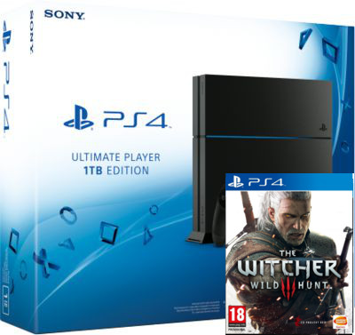 Sony PlayStation 4 1TB + игра The Witcher 3: Wild Hunt Фотография 0