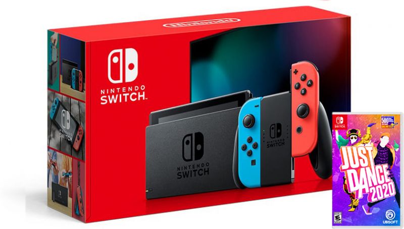 Nintendo Switch Neon Blue / Red HAC-001(-01) + Just Dance 2020 (Nintendo Switch) Фотография 0