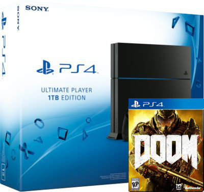 Sony PlayStation 4 1TB + игра Doom Фотография 0
