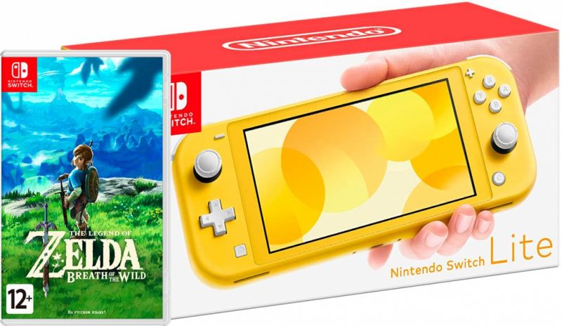 Nintendo Switch Lite Yellow + The Legend of Zelda Breath of the Wild Фотография 0