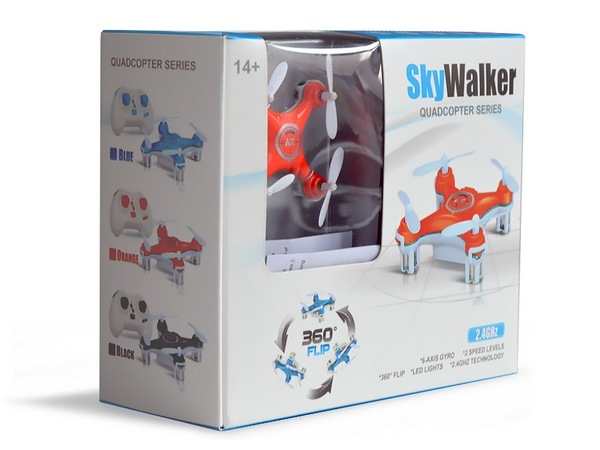 Квадрокоптер SkyWalker мини 45 мм оранжевый Фотография 3