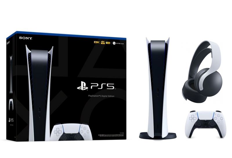 Sony PlayStation 5 Digital Edition SSD 825GB + Игровая гартитура PULSE 3D wireless headset (PS5) Фотография 0