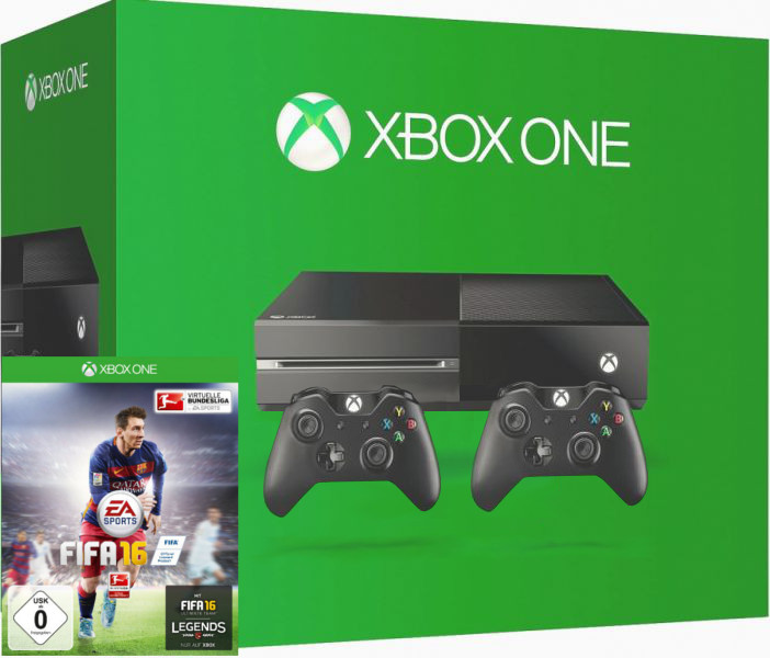 Xbox One с двумя джойстиками + FIFA 16 Фотография 0