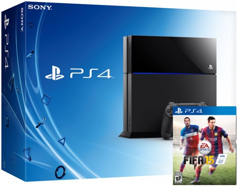 Sony PlayStation 4 (Официальная гарантия) + игра FIFA 15 Фотография 0