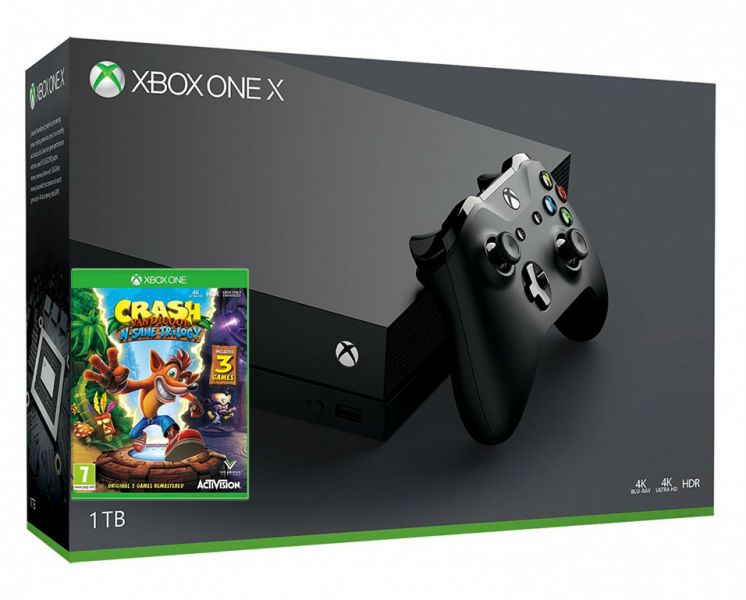 Xbox One X 1TB + игра Crash Bandicoot N. Sane Trilogy (Xbox One) Фотография 0