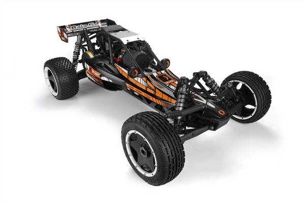 Автомобиль HPI Baja 5B 1:5 багги 2WD бензин 2.4 Ghz черно-оранжевый, RTR Фотография 2