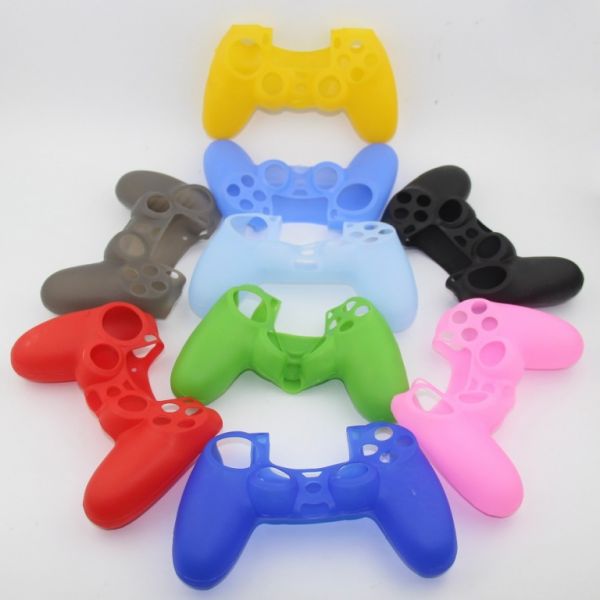 Чехол силиконовый на джойстик PS4 одноцветный Фотография 0