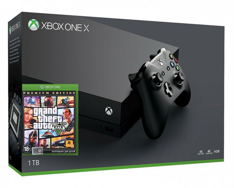 Xbox One X 1TB + игра GTA V (Xbox one) Фотография 0