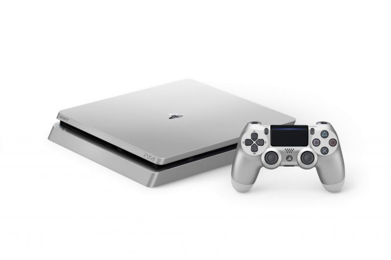 Sony Playstation 4 Slim Limited Edition Silver с двумя джойстиками Фотография 3