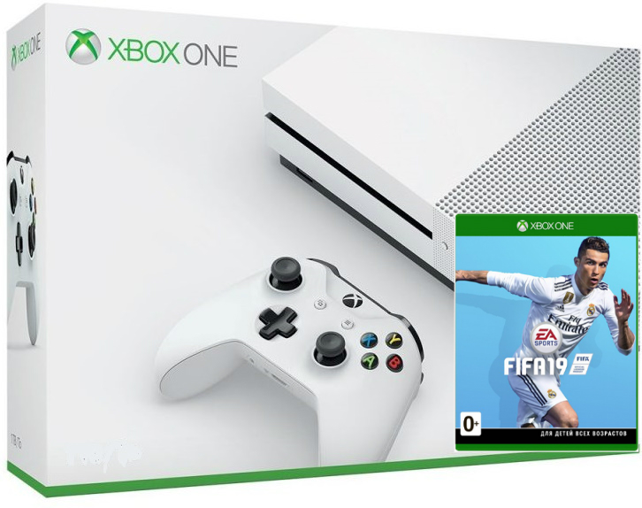 Xbox One S 1TB + игра FIFA 19 (Xbox one) Фотография 0