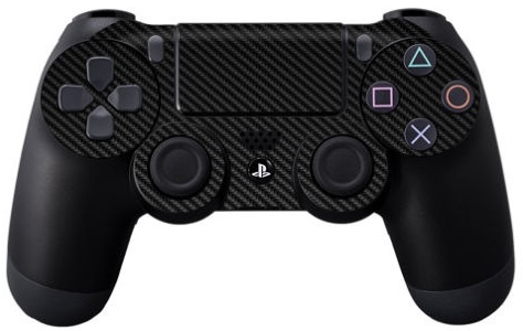 Карбоновая пленка для PS4 и двух контроллеров Фотография 3