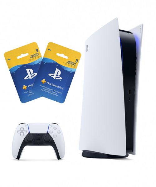 Sony PlayStation 5 Digital Edition SSD 825GB + Подписка PlayStation Plus (6 мес.) Фотография 1