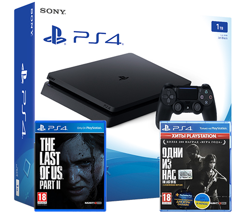 Sony Playstation 4 Slim 1TB + The Last Of Us + The Last Of Us part 2 Фотография 0