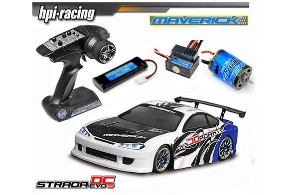 Автомобиль HPI Maverick Strada DC EVO 1:10 дрифт 4WD электро белый/чёрный/синий RTR Фотография 1