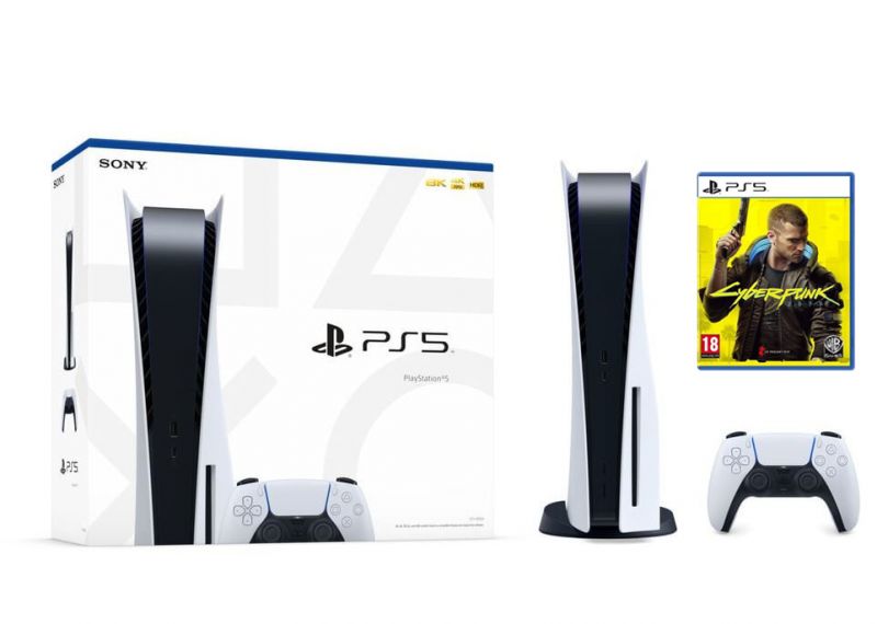 Sony PlayStation 5 SSD 825GB + Cyberpunk 2077 (PS5) Фотография 0