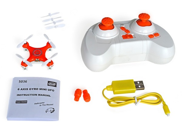 Квадрокоптер SkyWalker мини 45 мм оранжевый Фотография 1