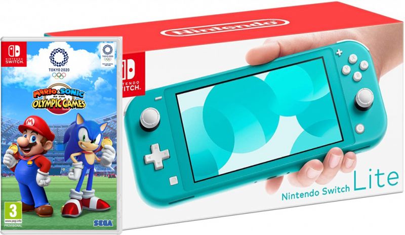 Nintendo Switch Lite Turquoise + Mario & Sonic at the Olympic Games Tokyo 2020 Фотография 0