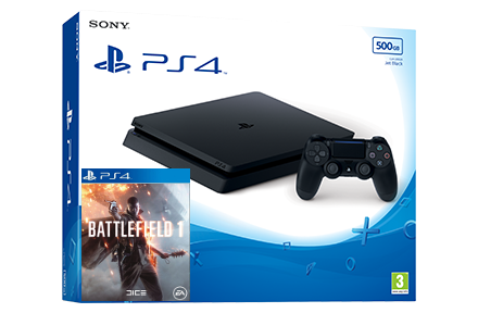 Sony Playstation 4 Slim + игра Battlefield 1 (PS4) Фотография 0