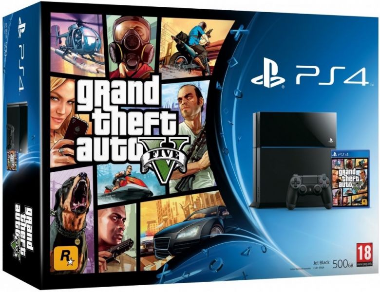 Sony Playstation 4 (Официальная гарантия) + игра GTA V Фотография 0