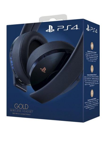 Sony GOLD PS4 Wireless Headset 500 Million Limited Edition - Navy Blue Фотография 0