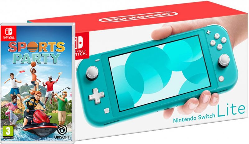 Nintendo Switch Lite Turquoise + Sports Party Фотография 0