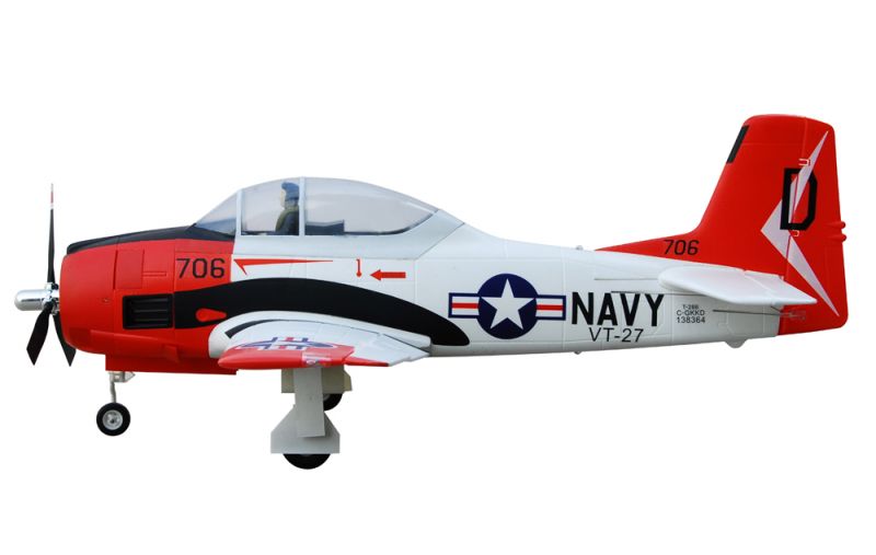 Модель самолета FMS Mini North American T-28 Trojan Red New V2 Фотография 1