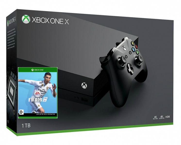 Xbox One X 1TB + игра FIFA 19 (Xbox one) Фотография 0