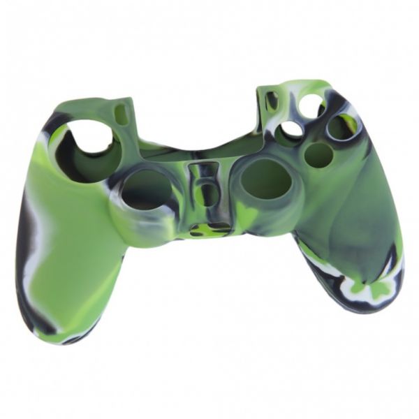Чехол силиконовый на джойстик PS4 зеленый Фотография 0