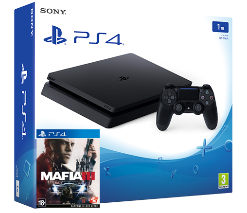 Sony Playstation 4 Slim 1TB + игра Mafia III (PS4) Фотография 0