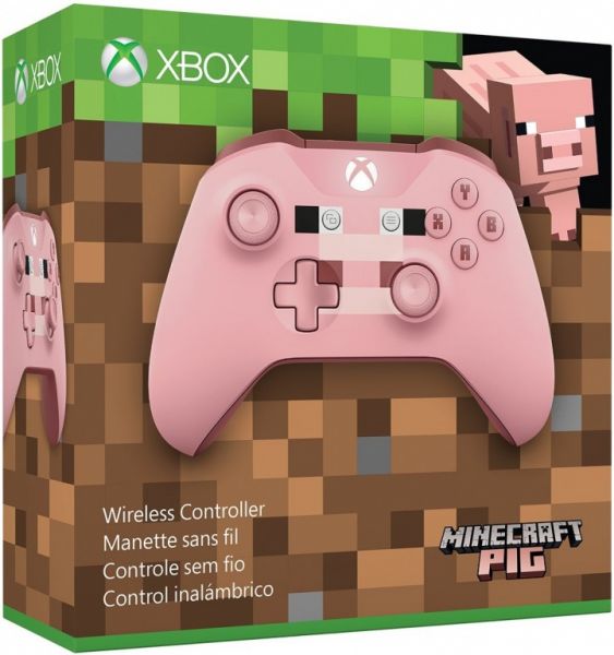 Microsoft Xbox One Wireless Controller Minecraft Pig Фотография 3