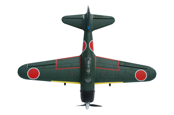 Модель самолета FMS Mini Mitsubishi A6M Zero A6M3 c 3-х осевым гироскопом Фотография 1