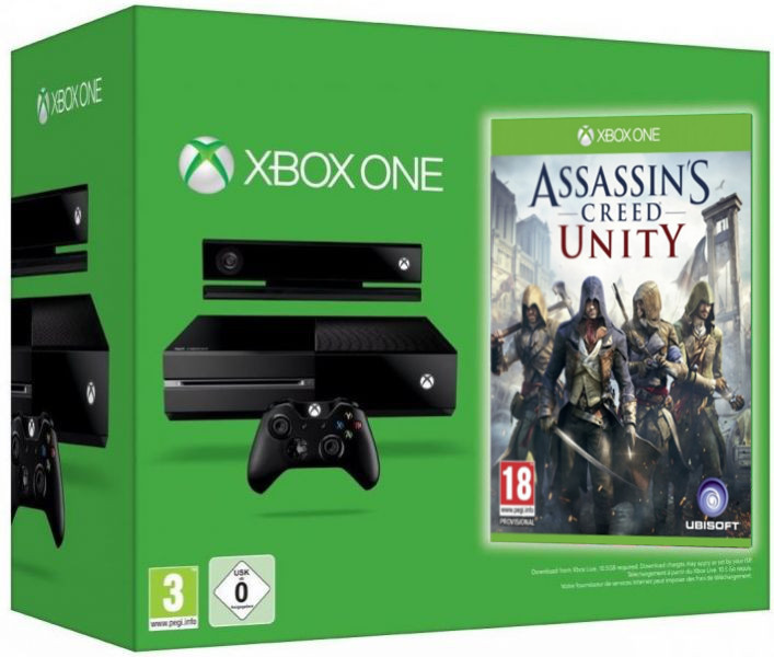 Microsoft Xbox ONE + Kinect 2 + Assassin's Creed Unity Bundle Фотография 0