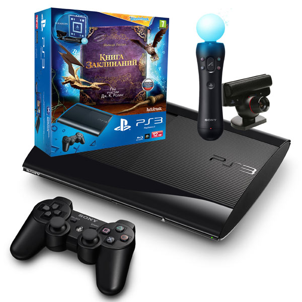 Sony Playstation 3 Super Slim 12 GB (CECH-4008A) + PlayStation Move + PlayStation Eye + Wonderbook (693.1) Фотография 4