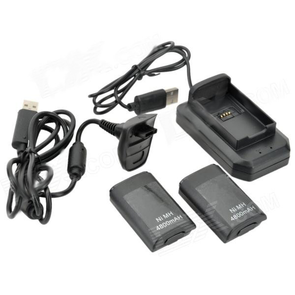 5-в-1: комплект для зарядки Xbox 360 Slim Фотография 1